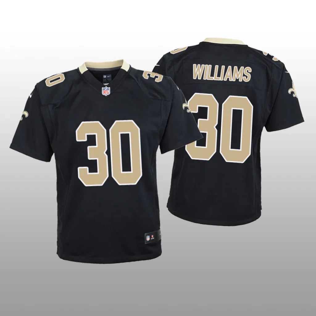 New Orleans Saints Jamaal Williams Black Jersey Game Youth