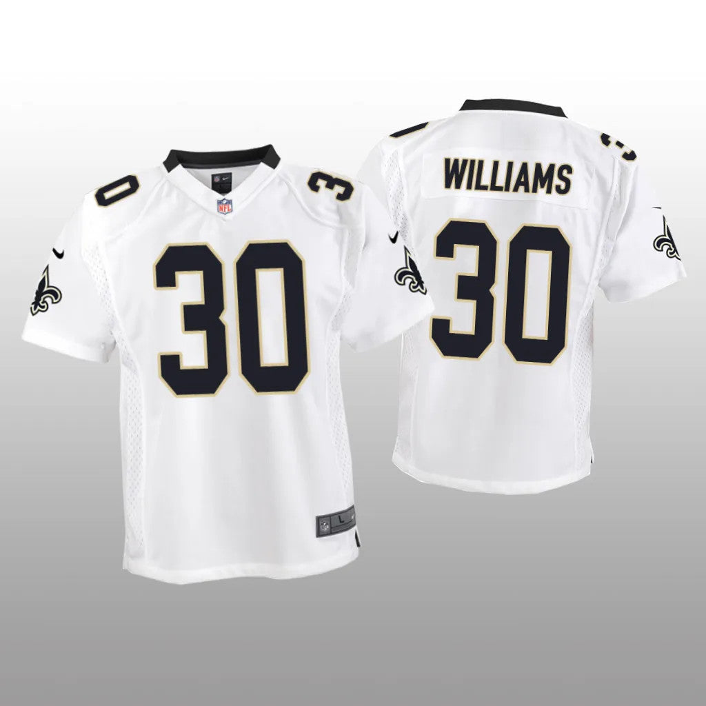 New Orleans Saints Jamaal Williams White Jersey Game Youth