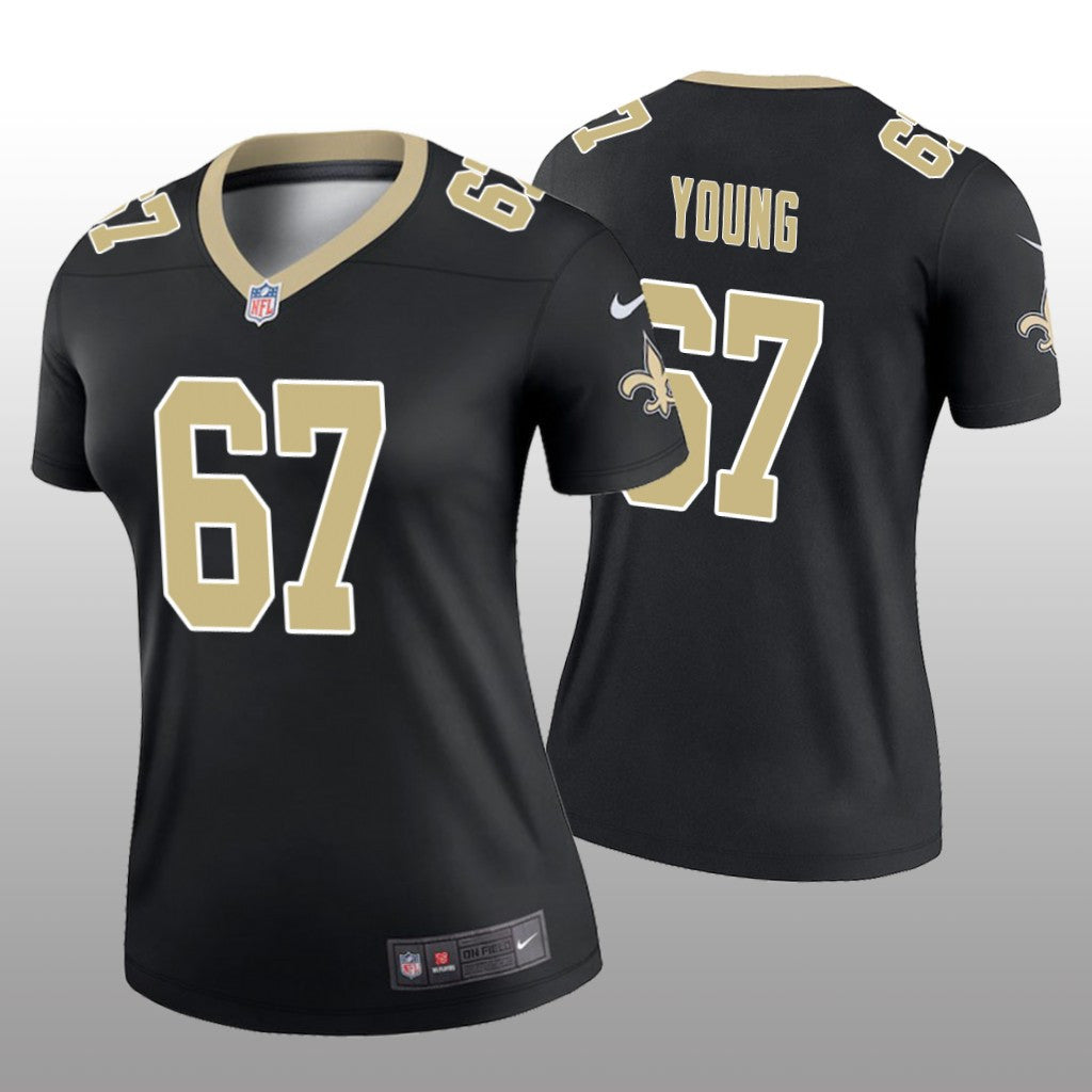 New Orleans Saints Landon Young Black Jersey Legend Women's