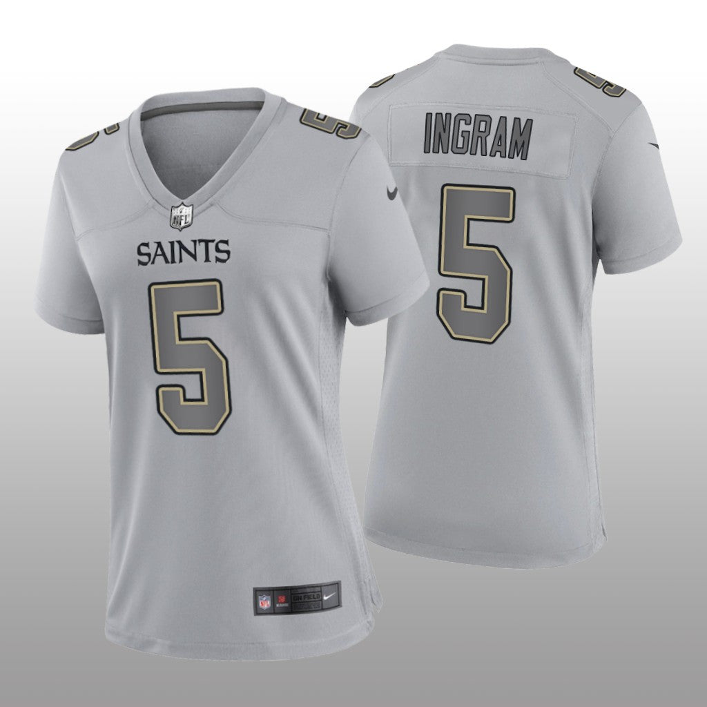New Orleans Saints Mark Ingram Gray Jersey Atmosphere Fashion Game Women's