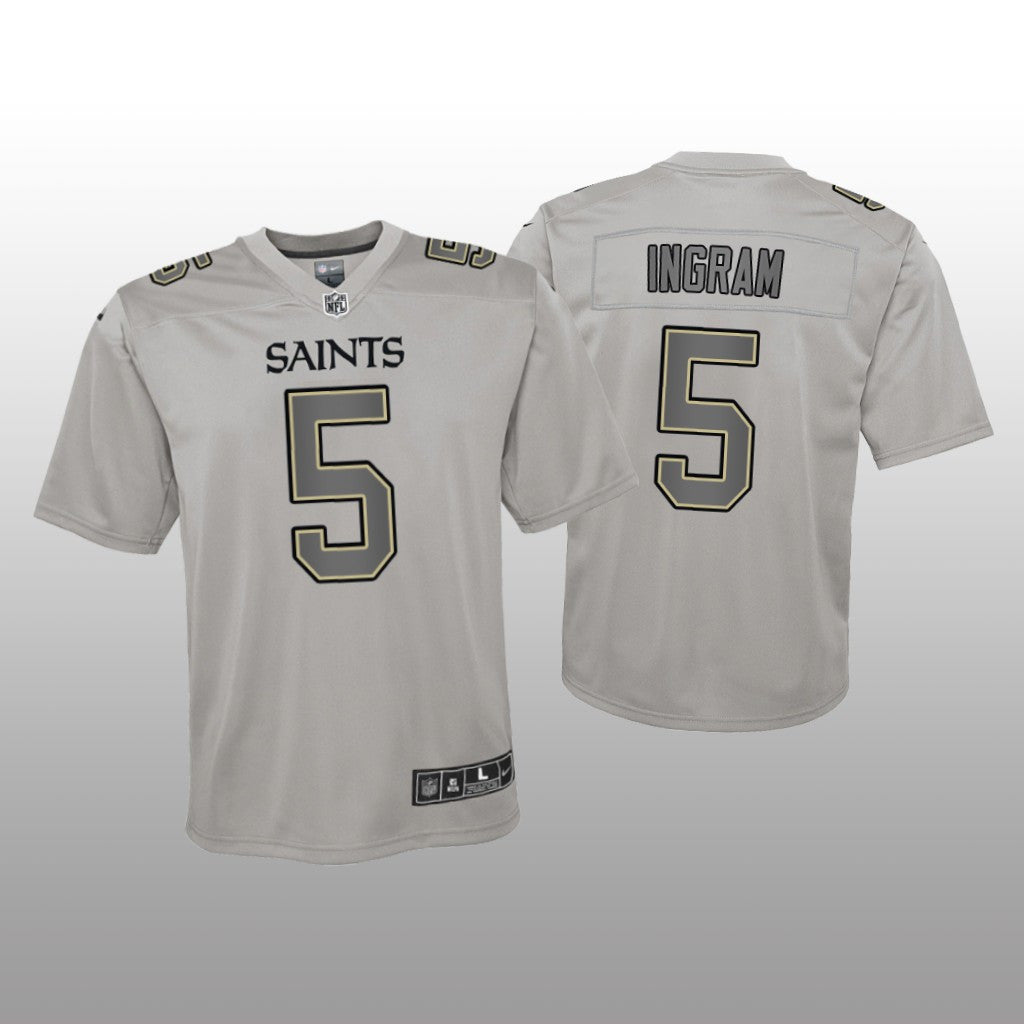 New Orleans Saints Mark Ingram Gray Jersey Atmosphere Fashion Game Youth