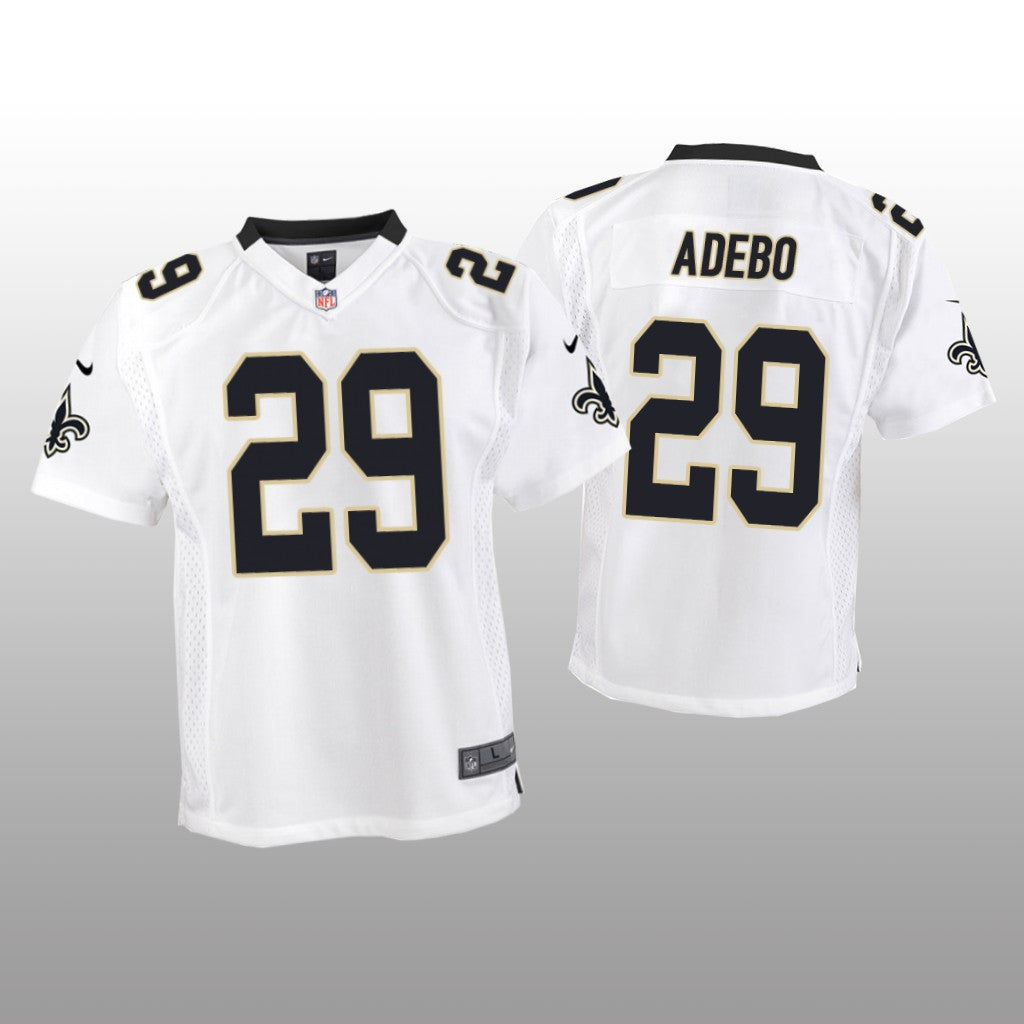 New Orleans Saints Paulson Adebo White Jersey Game Youth