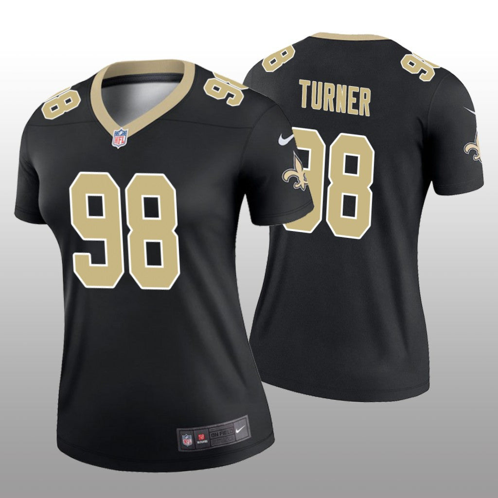 New Orleans Saints Payton Turner Black Jersey Legend Women's