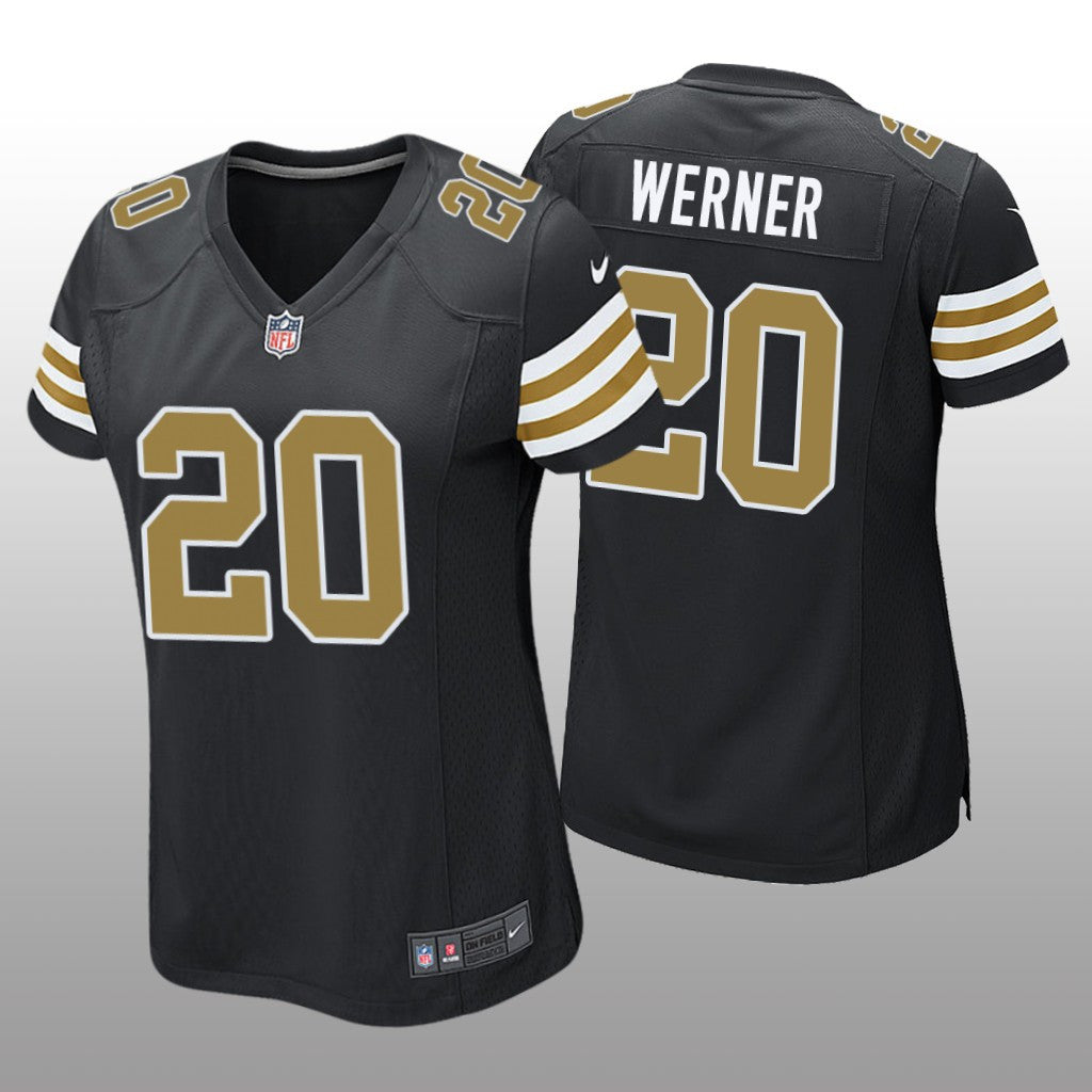 New Orleans Saints Pete Werner Black Jersey Alternate Game Women's