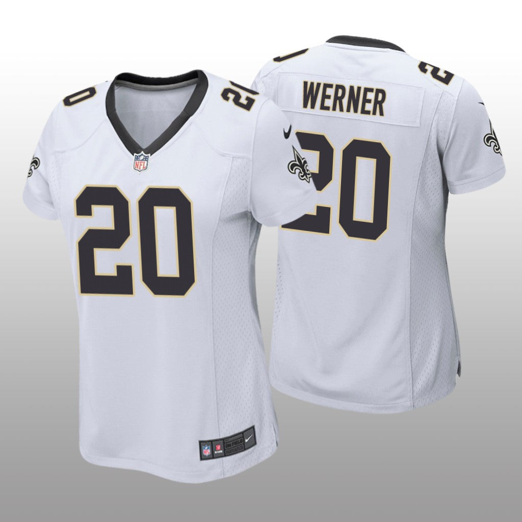 New Orleans Saints Pete Werner White Jersey Game Women's