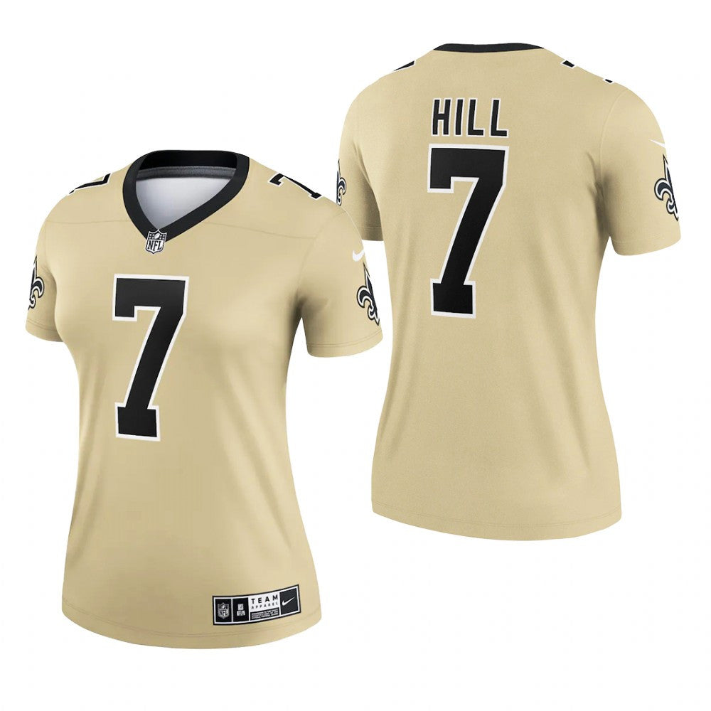 New Orleans Saints Taysom Hill Gold Jersey Inverted Legend Women's
