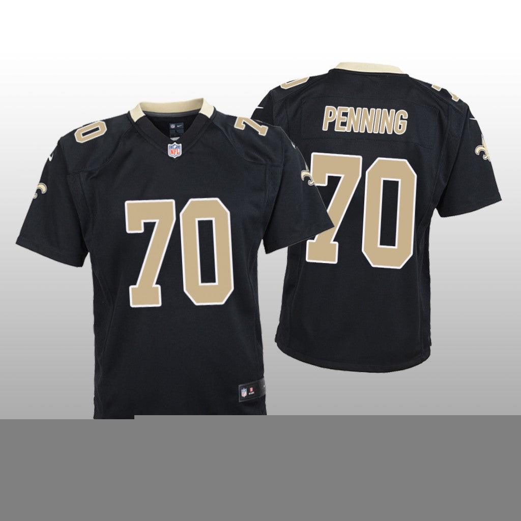 New Orleans Saints Trevor Penning Black Jersey Game Youth