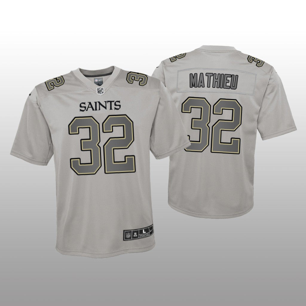 New Orleans Saints Tyrann Mathieu Gray Jersey Atmosphere Fashion Game Youth