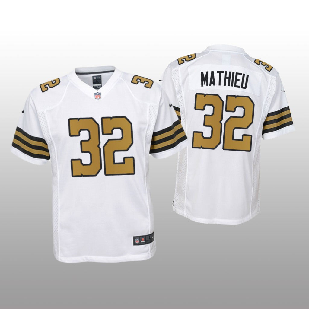 New Orleans Saints Tyrann Mathieu White Jersey Game Youth