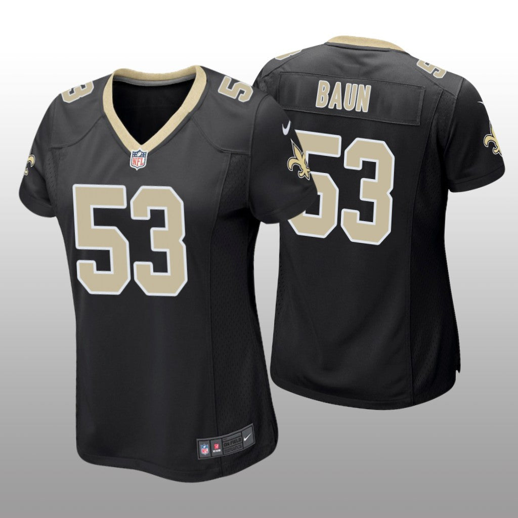 New Orleans Saints Zack Baun Black Jersey Game Women's