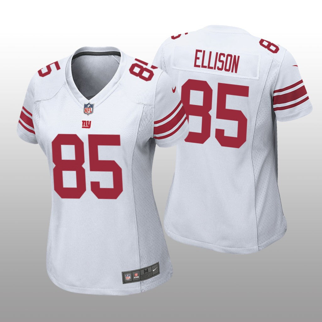 New York Giants #85 White Rhett Ellison Game Jersey Women