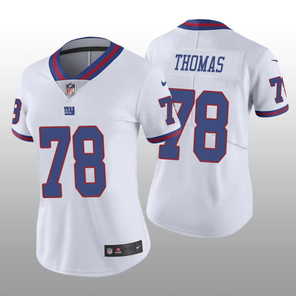 New York Giants Andrew Thomas White Jersey Color Rush Limited Women's