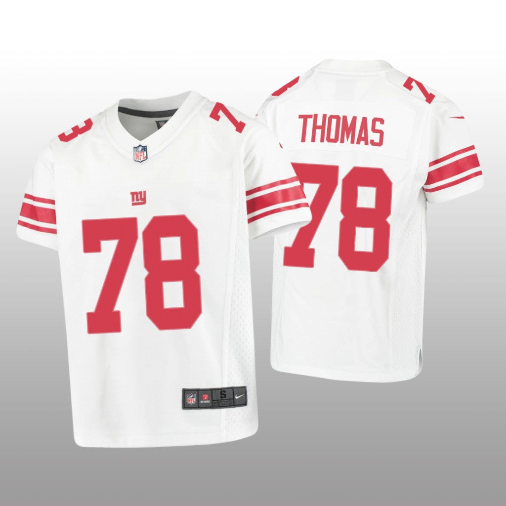 New York Giants Andrew Thomas White Jersey Game Youth
