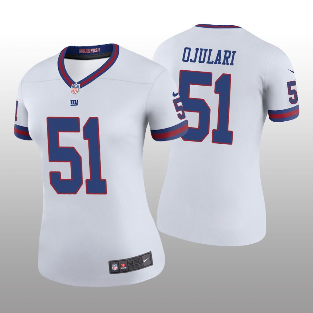 New York Giants Azeez Ojulari White Jersey Color Rush Legend Women's