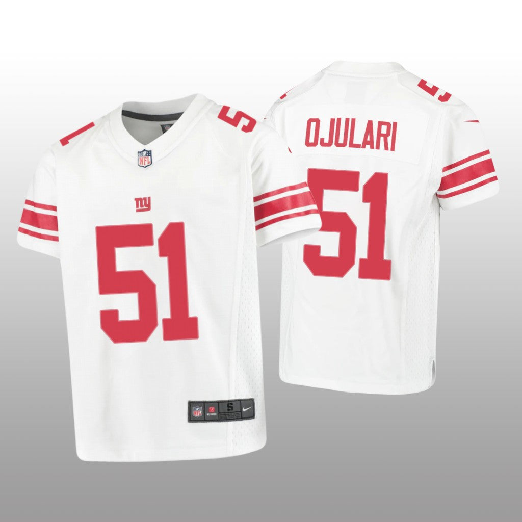 New York Giants Azeez Ojulari White Jersey Game Youth