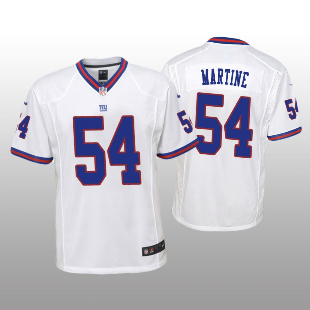 New York Giants Blake Martinez White Jersey Color Rush Game Youth
