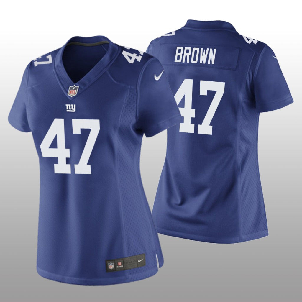 New York Giants Cameron Brown Royal Jersey Game Women's