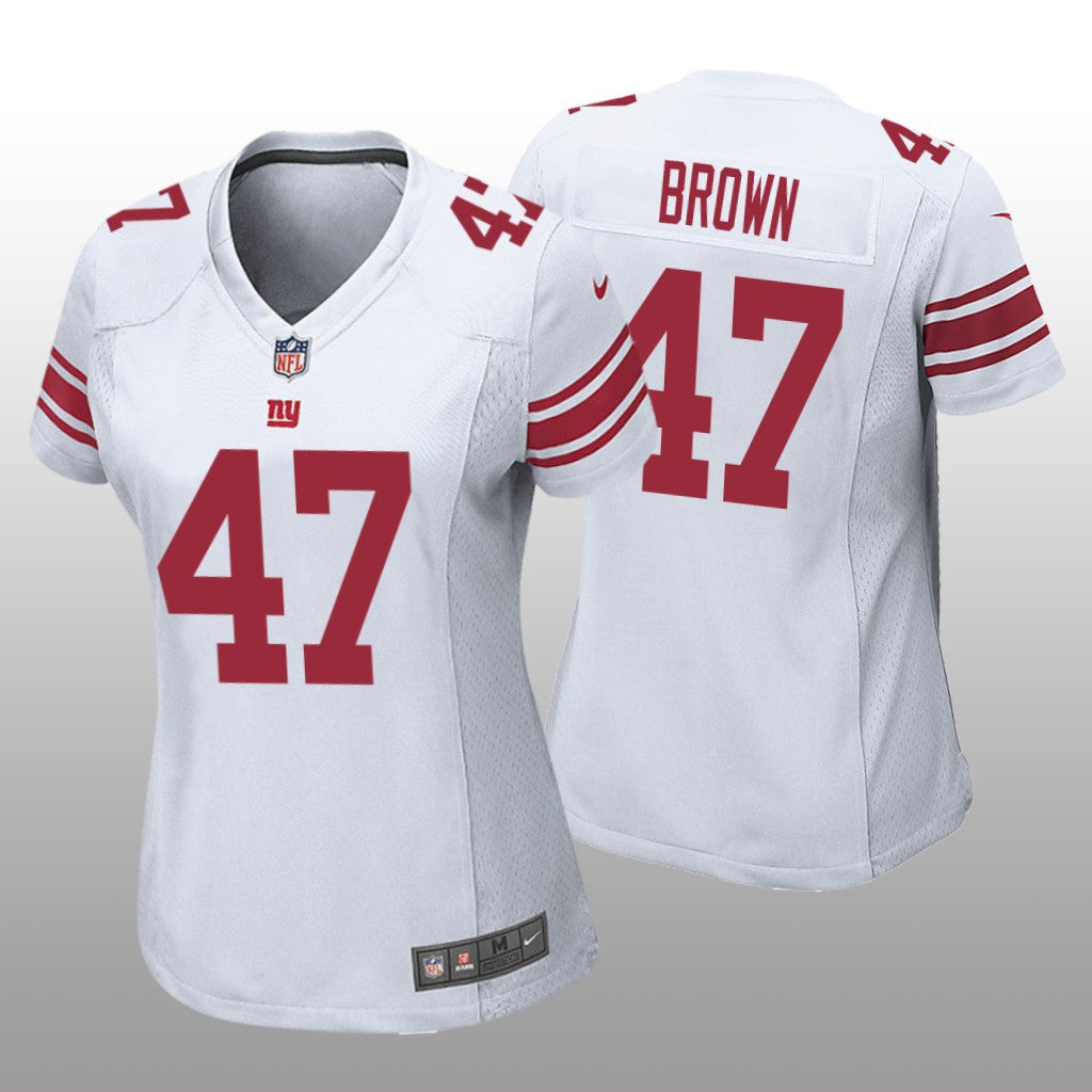 New York Giants Cameron Brown White Jersey Game Women's