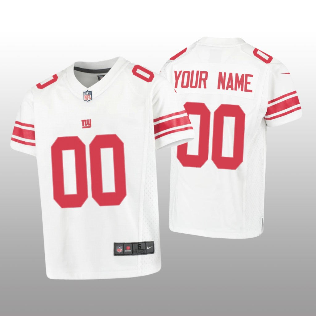 New York Giants Custom White Jersey Game Youth