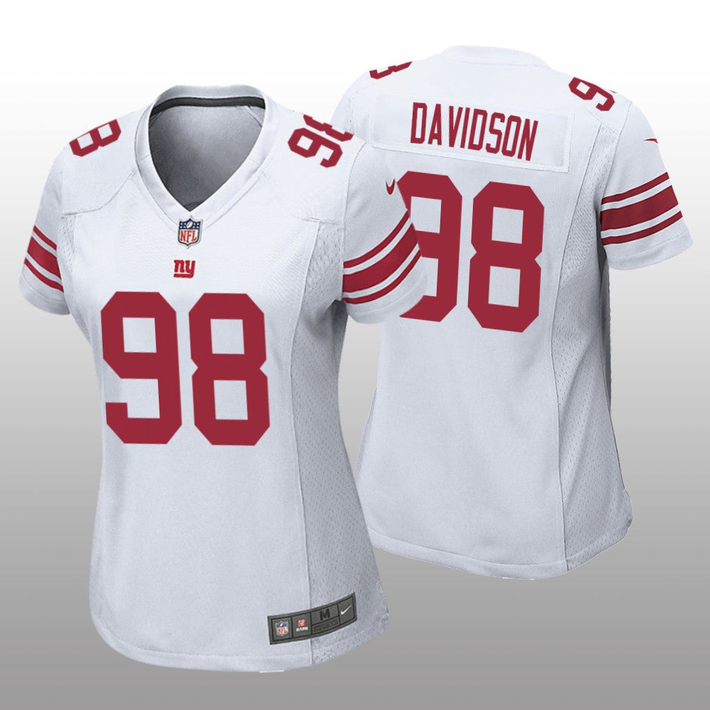 New York Giants D.J. Davidson White Jersey Game Women's