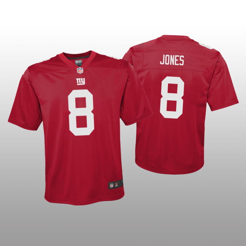 New York Giants Daniel Jones Red Jersey Inverted Game Youth