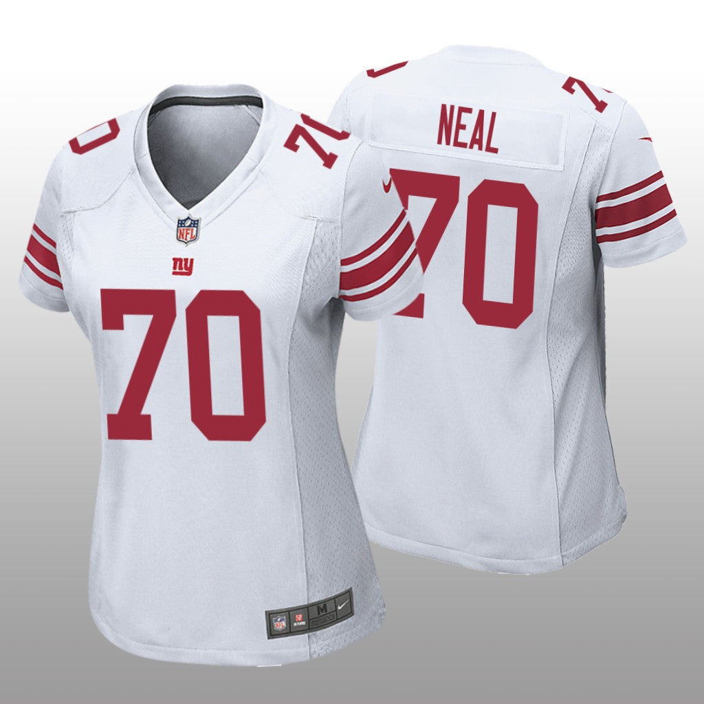 New York Giants Evan Neal White Jersey Game Women's