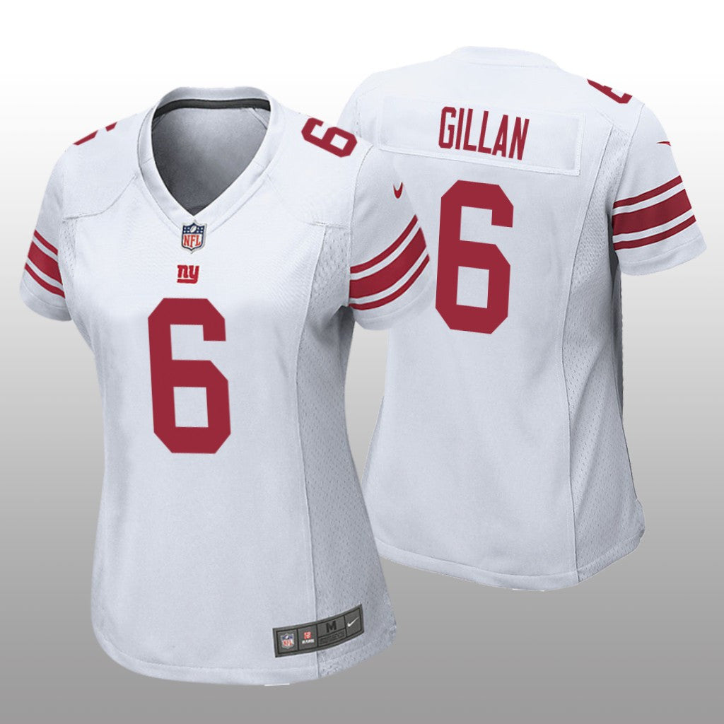 New York Giants Jamie Gillan White Jersey Game Women's