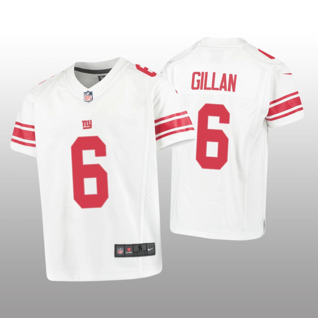 New York Giants Jamie Gillan White Jersey Game Youth