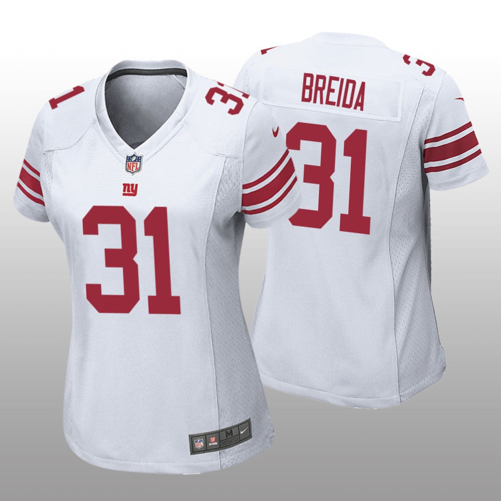 New York Giants Matt Breida White Jersey Game Women's