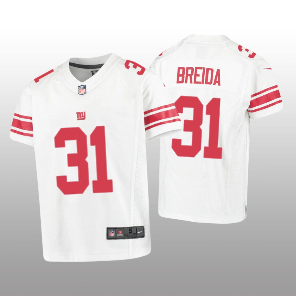 New York Giants Matt Breida White Jersey Game Youth