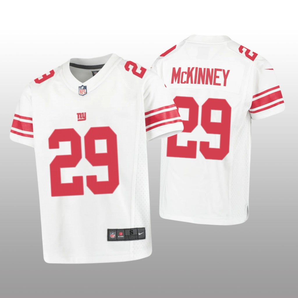 New York Giants Xavier McKinney White Jersey Game Youth