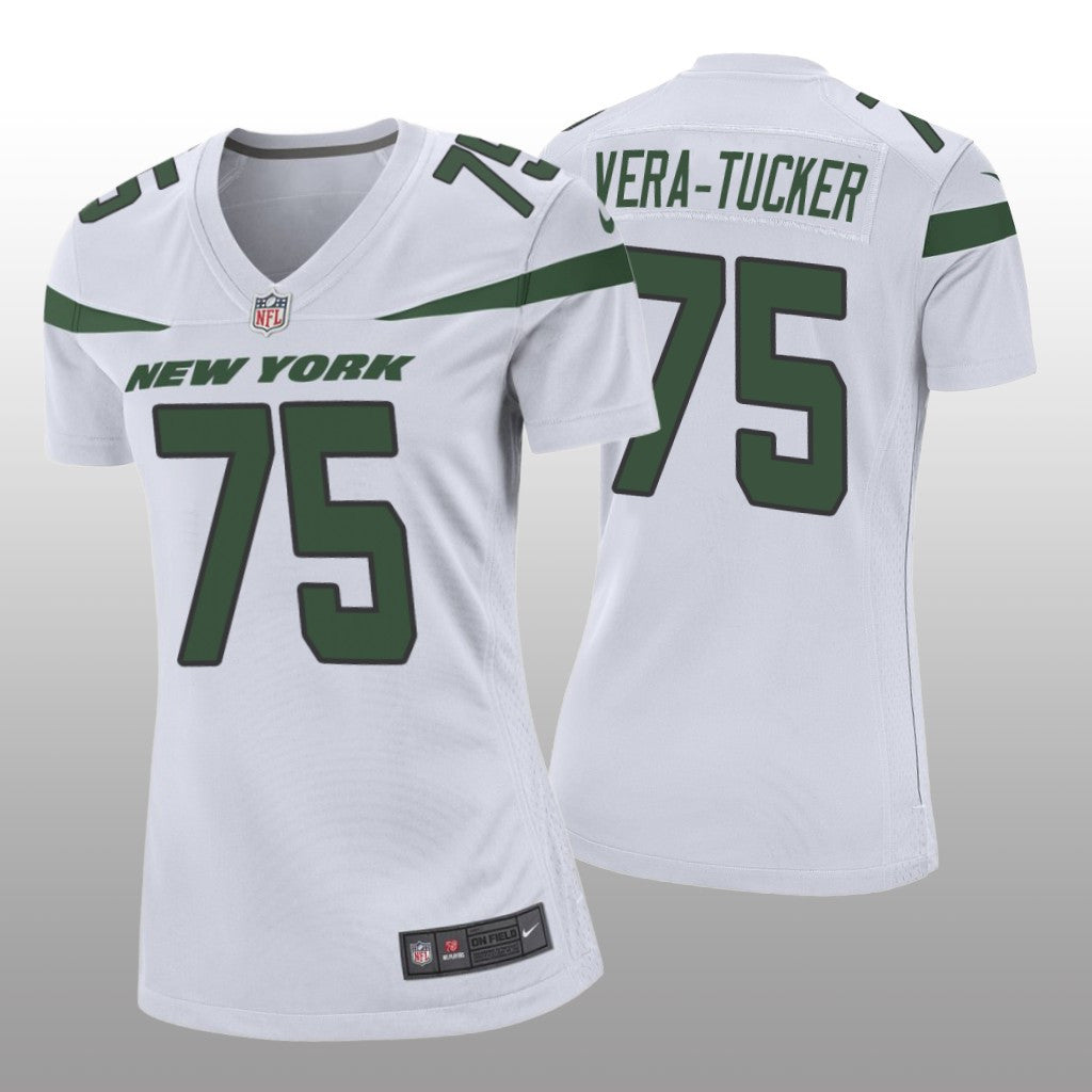New York Jets Alijah Vera-Tucker White Jersey Game Women's