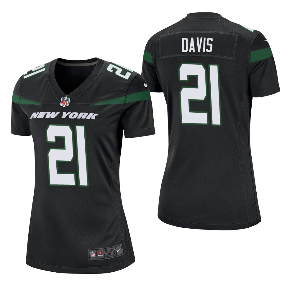 New York Jets Ashtyn Davis Black Jersey Game Women's