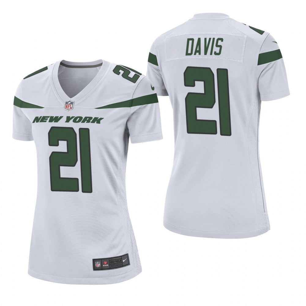 New York Jets Ashtyn Davis White Jersey Game Women's