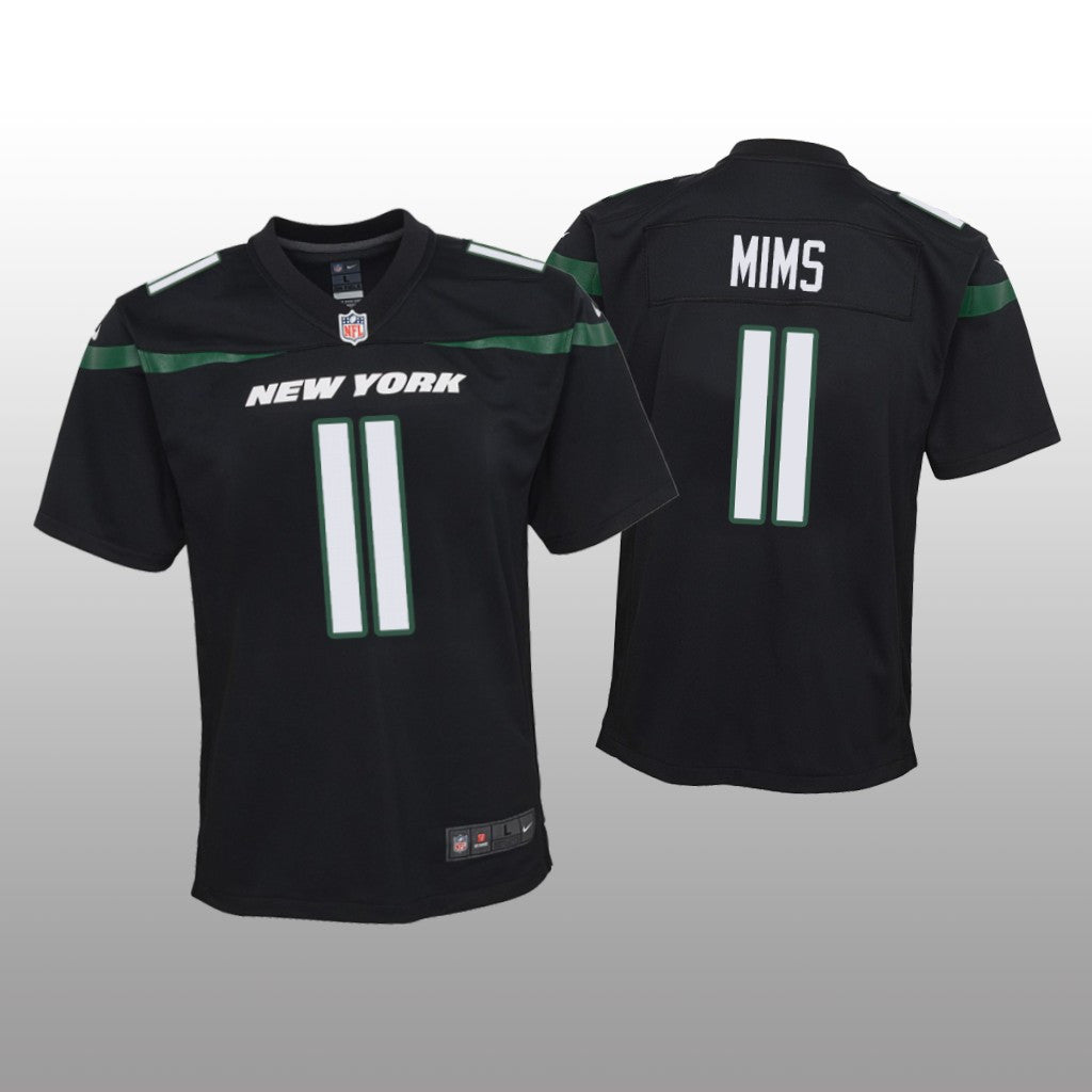 New York Jets Black Draft Denzel Mims Game Jersey