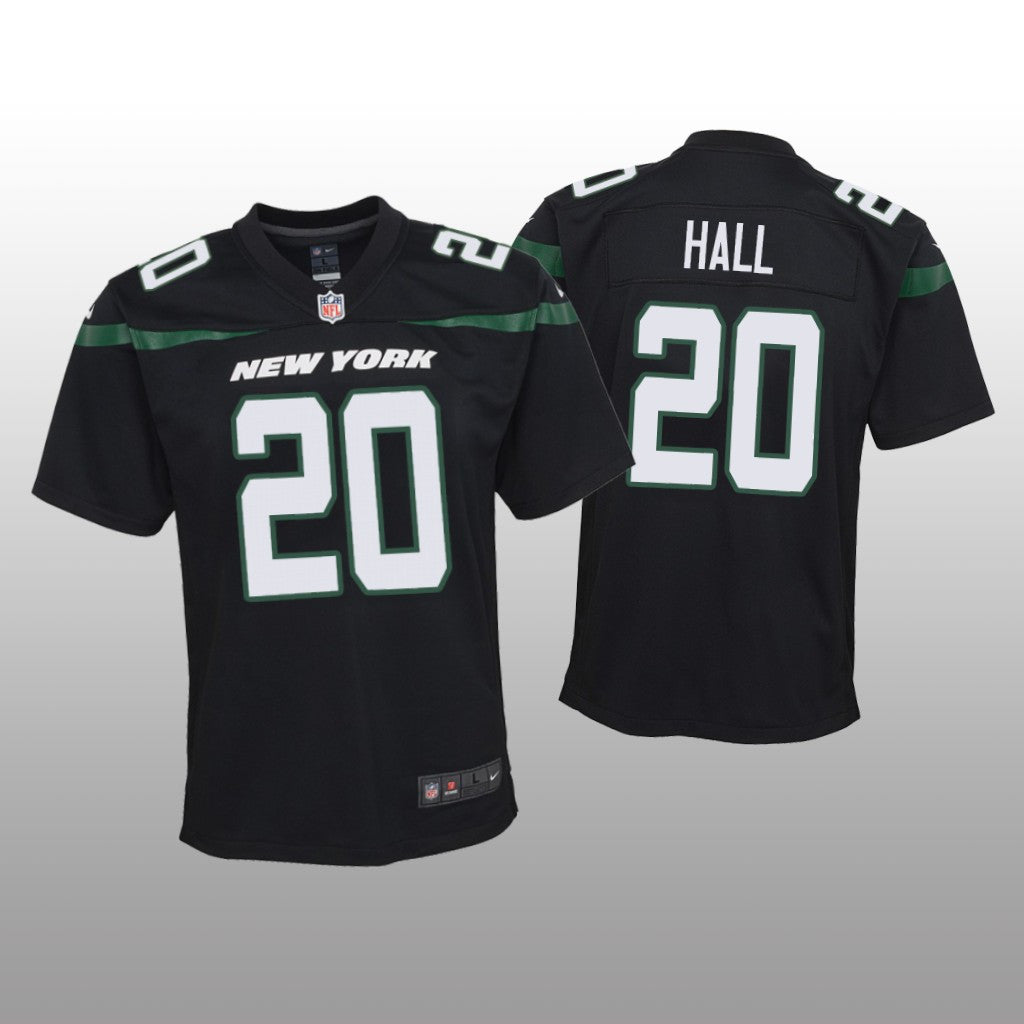 New York Jets Breece Hall Black Jersey Game Youth