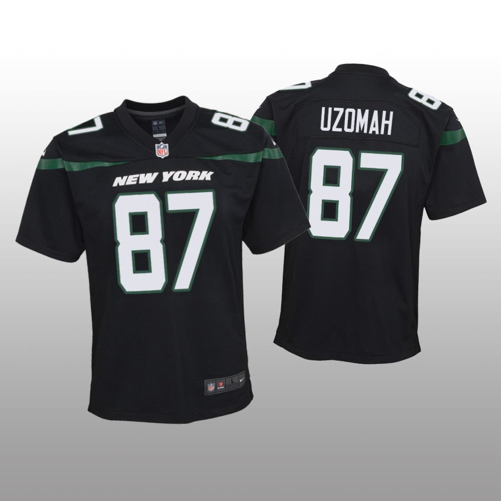 New York Jets C.J. Uzomah Black Jersey Game Youth