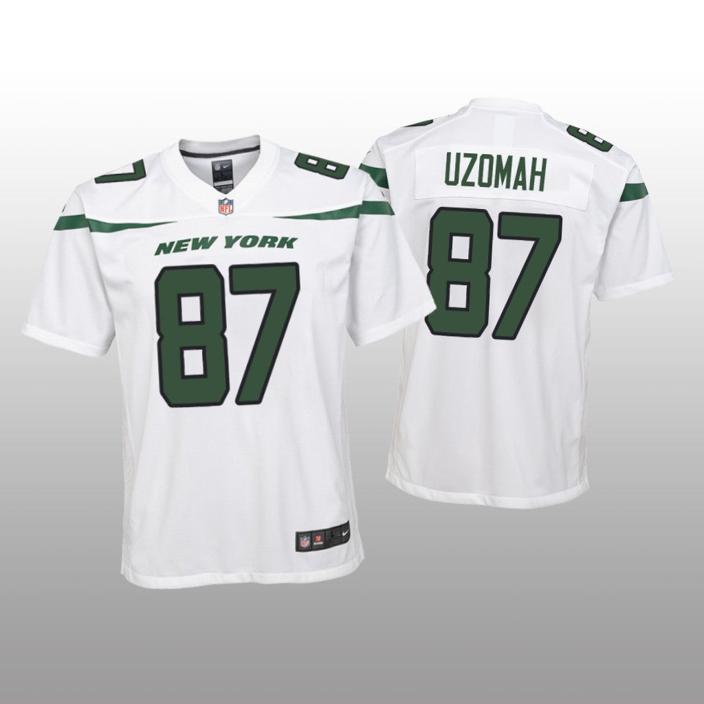 New York Jets C.J. Uzomah White Jersey Game Youth