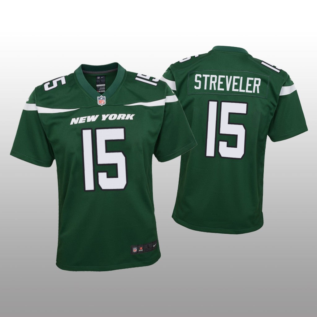 New York Jets Chris Streveler Green Jersey Game Youth