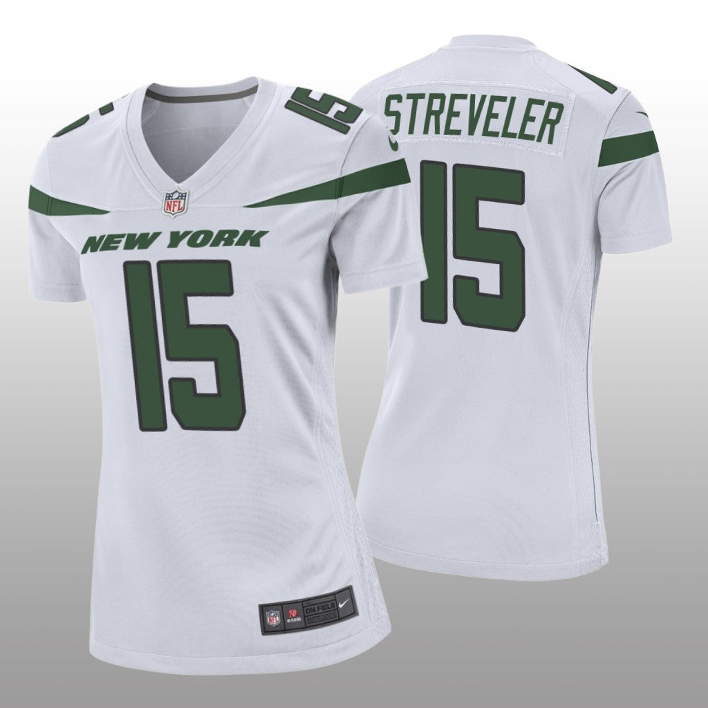 New York Jets Chris Streveler White Jersey Game Women's