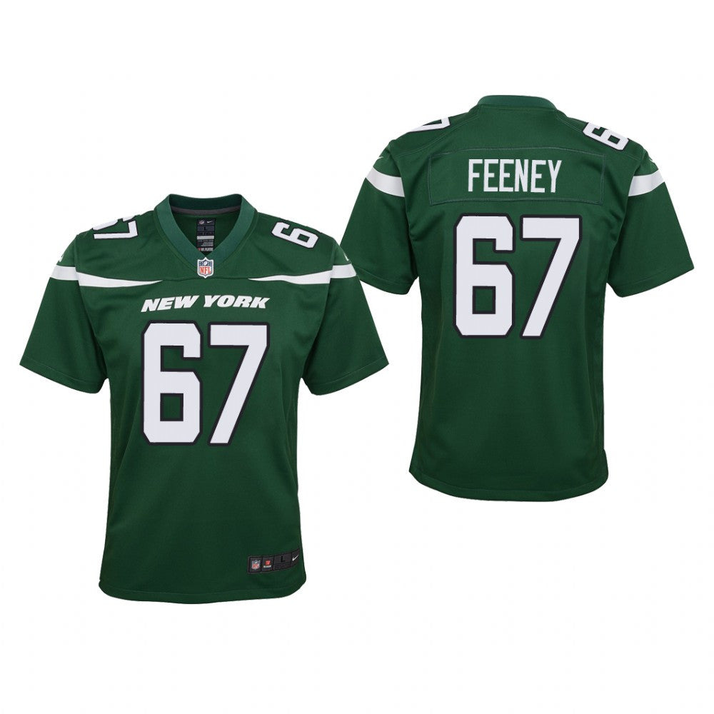 New York Jets Dan Feeney Green Jersey Game Youth