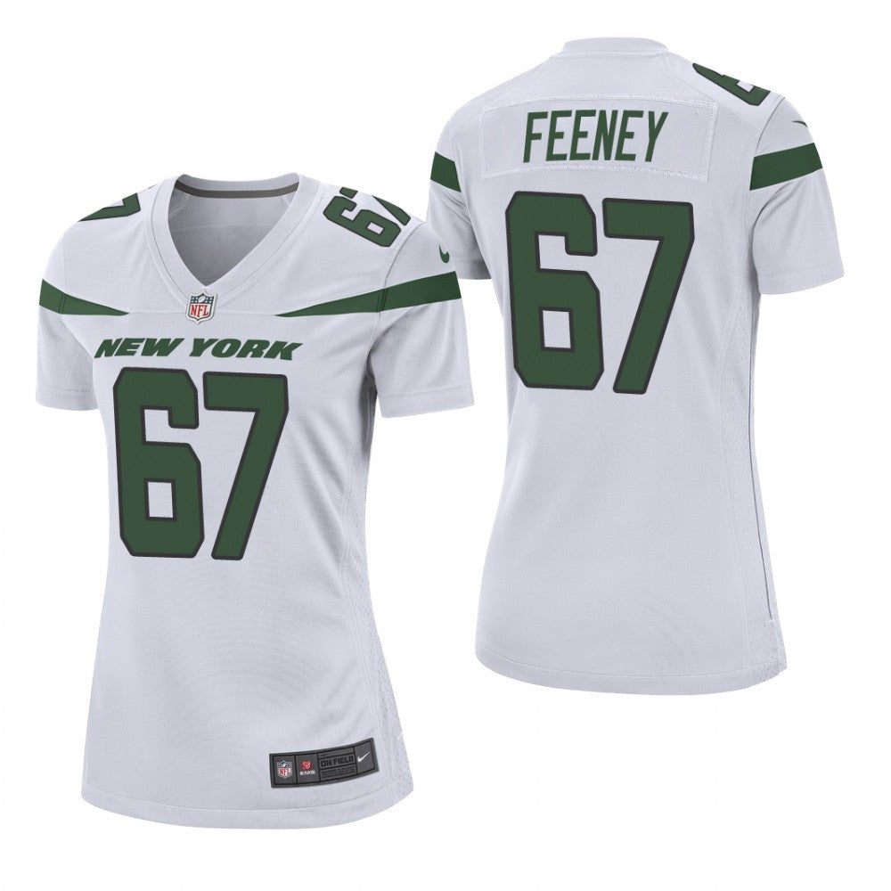 New York Jets Dan Feeney White Jersey Game Women's