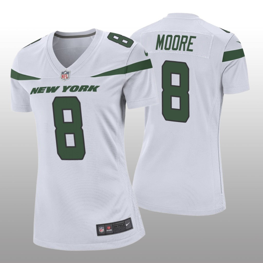 New York Jets Elijah Moore White Jersey Game Women's
