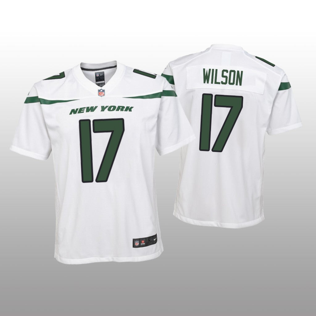 New York Jets Garrett Wilson White Jersey Game Youth