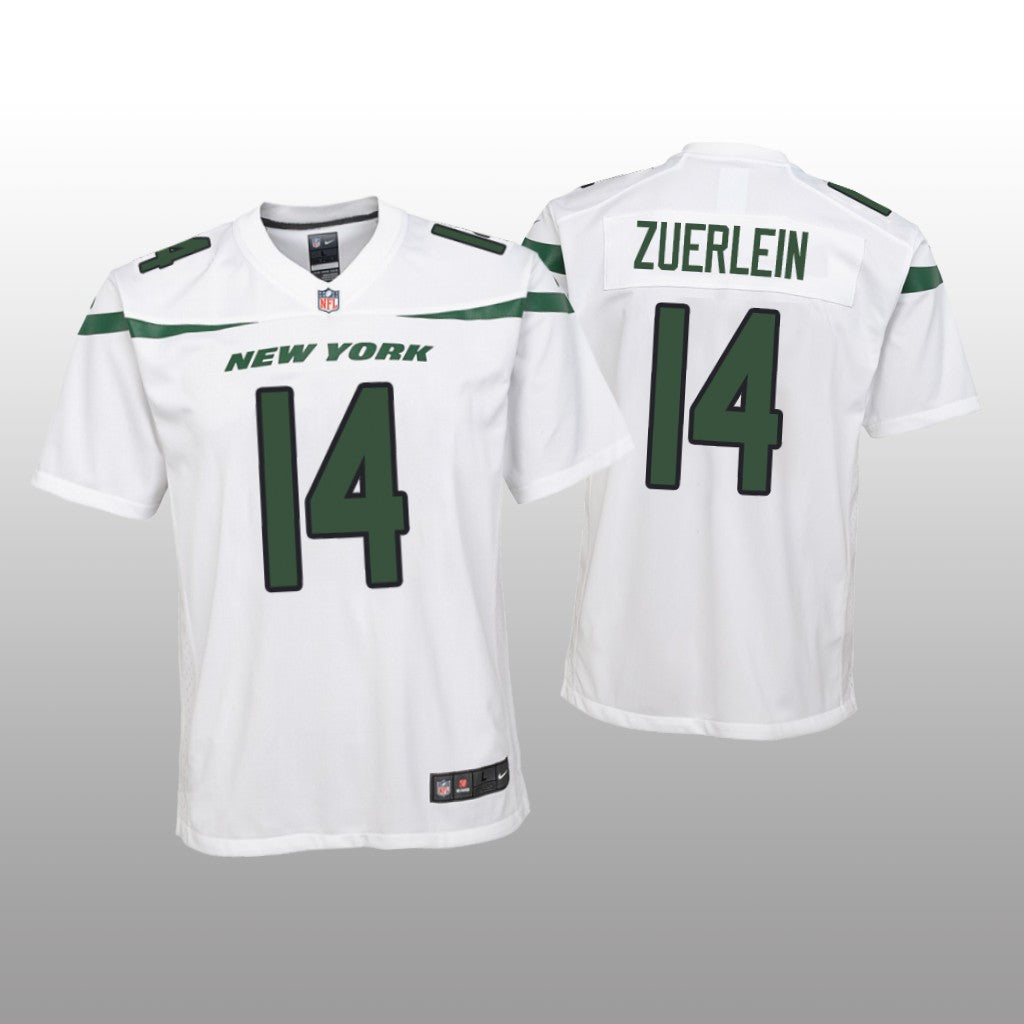 New York Jets Greg Zuerlein White Jersey Game Youth