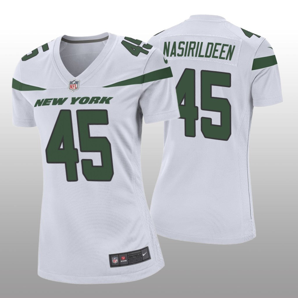 New York Jets Hamsah Nasirildeen White Jersey Game Women's