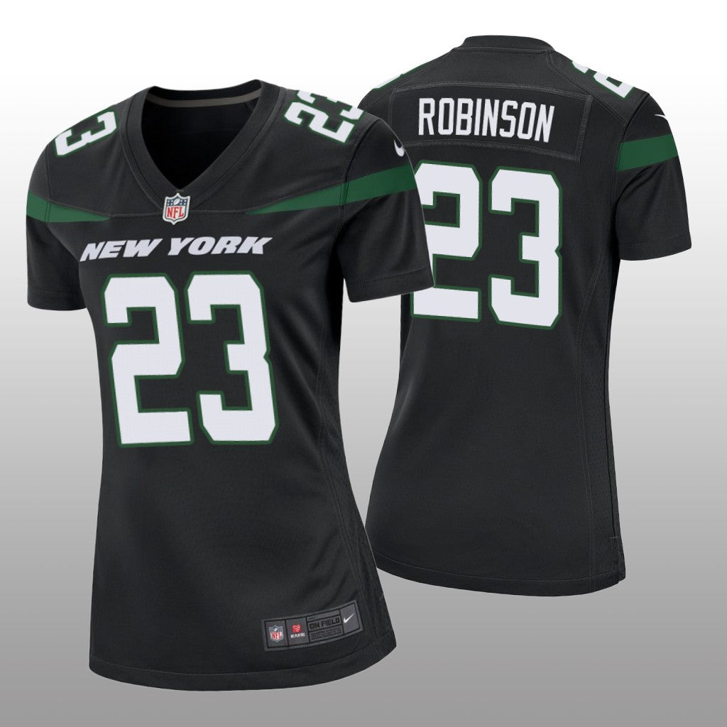 New York Jets James Robinson Black Jersey Game Women's