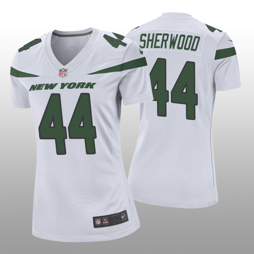 New York Jets Jamien Sherwood White Jersey Game Women's