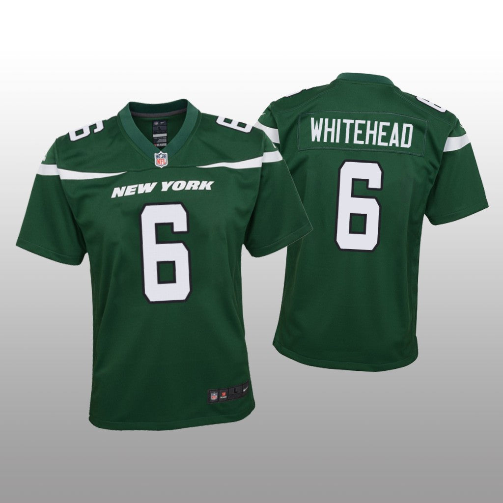 New York Jets Jordan Whitehead Green Jersey Game Youth