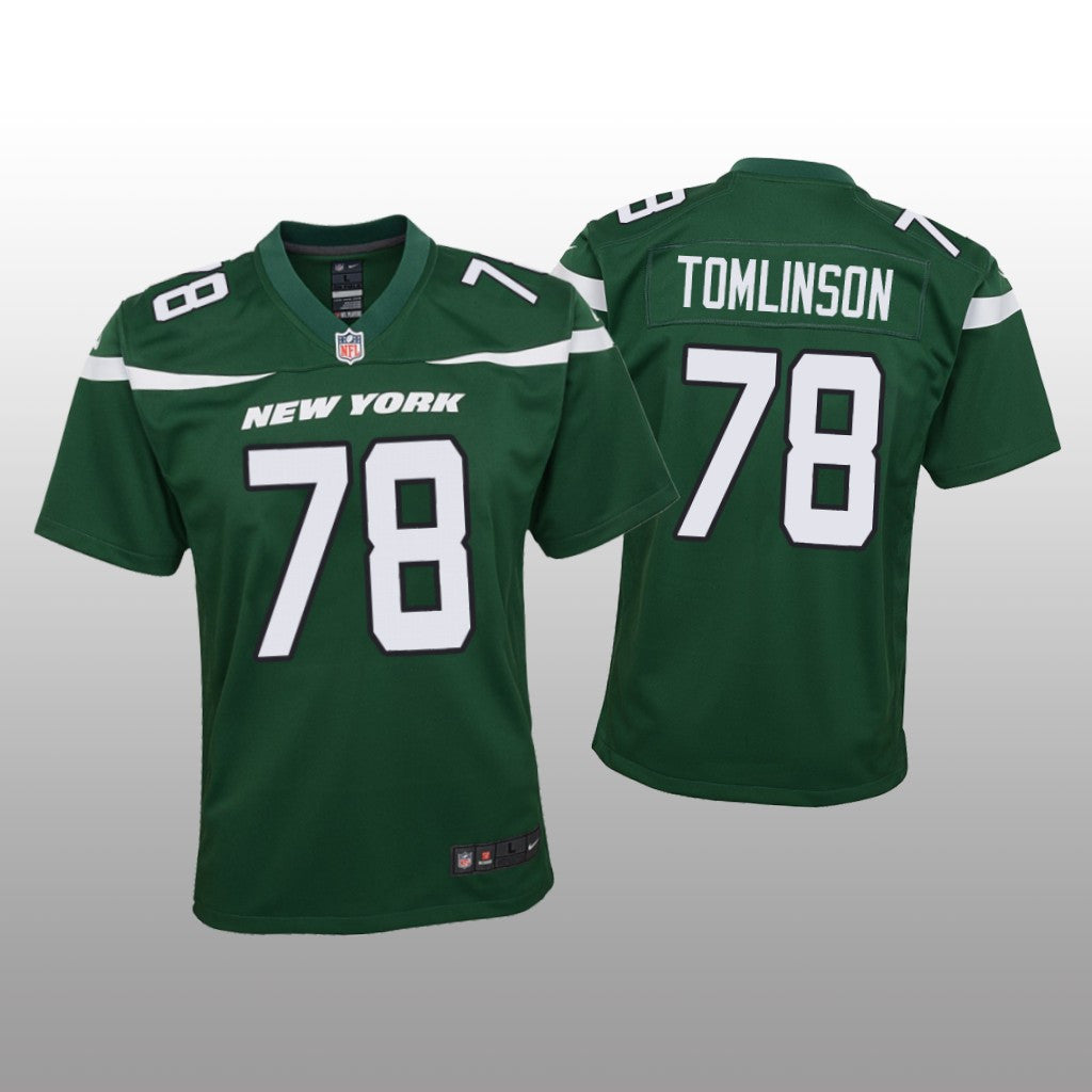 New York Jets Laken Tomlinson Green Jersey Game Youth